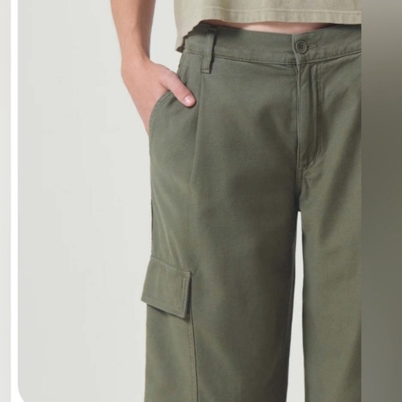 Agolde Jericho Cropped Cargo Pants in Fatigue Women’s Size 26 New with tags! - Picture 2 of 9